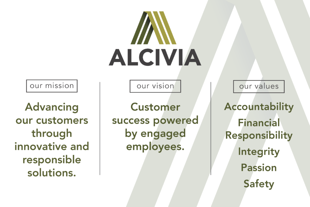 image showing the mission vision and values of ALCIVIA cooperative