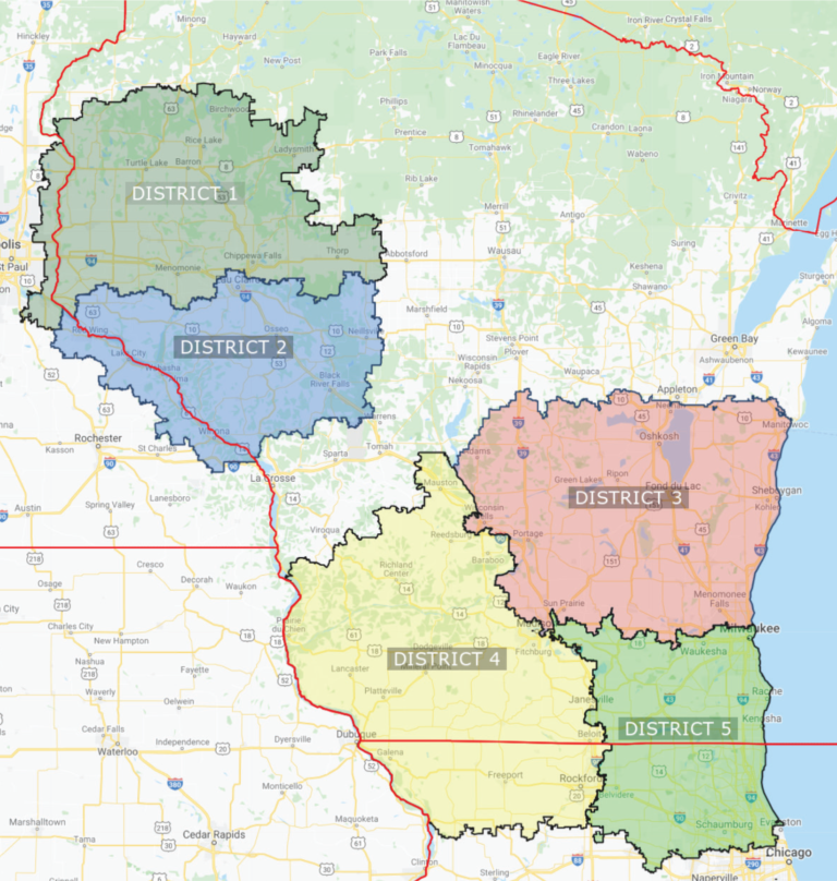 Map of the agricultural voting districts for the ALCIVIA board positions