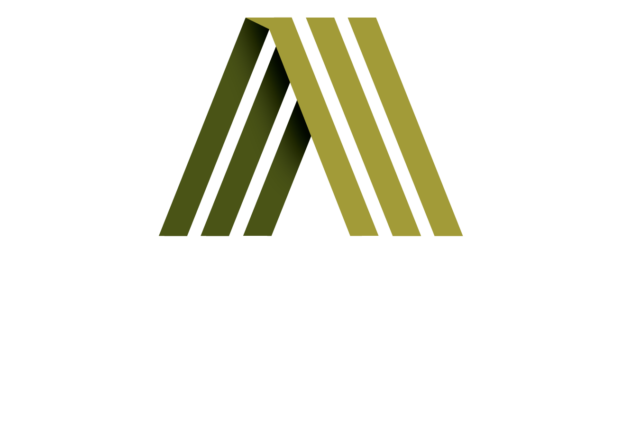 White and green ALCIVIA Logo on clear background