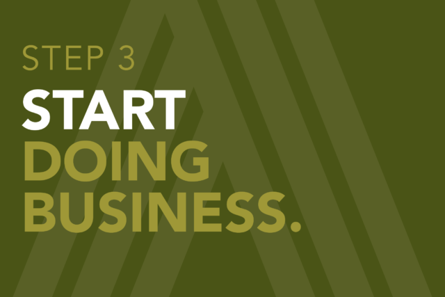 Start doing business